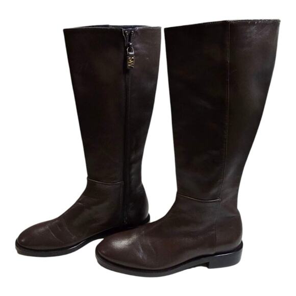 Stuart Weitzman Keelan Zip LEATHER Boot Style Color Walnut brown Sz 5.5 new - Picture 7 of 14
